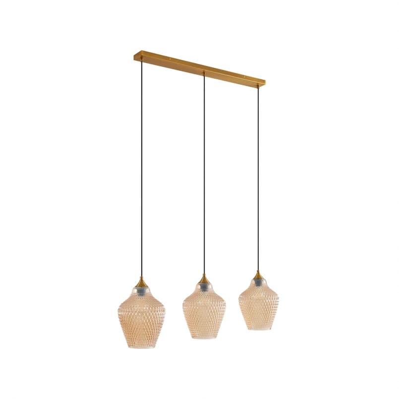 Lindby - Drakar 3 Riippuvalaisin Ø22 Amber – Lindby