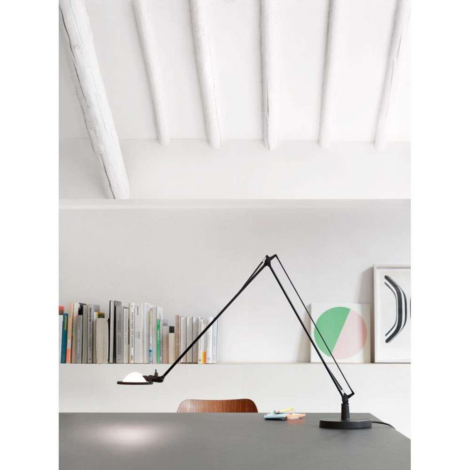 Berenice Pöytävalaisin 30x30 Alu Metal/Musta Luceplan - Työhuone / toimisto - Alumiini – Luceplan