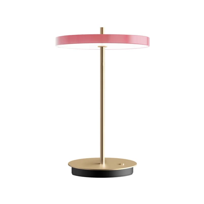 UMAGE - Asteria Move LED-akkukäyttöinen pöytälamppu, ruusukulta/messinki, 31 cm – – UMAGE