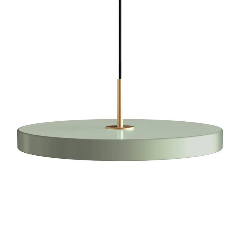 UMAGE - Asteria Medium LED-riippuvalaisin vaaleanvihreä/messinki 43 cm – UMAGE