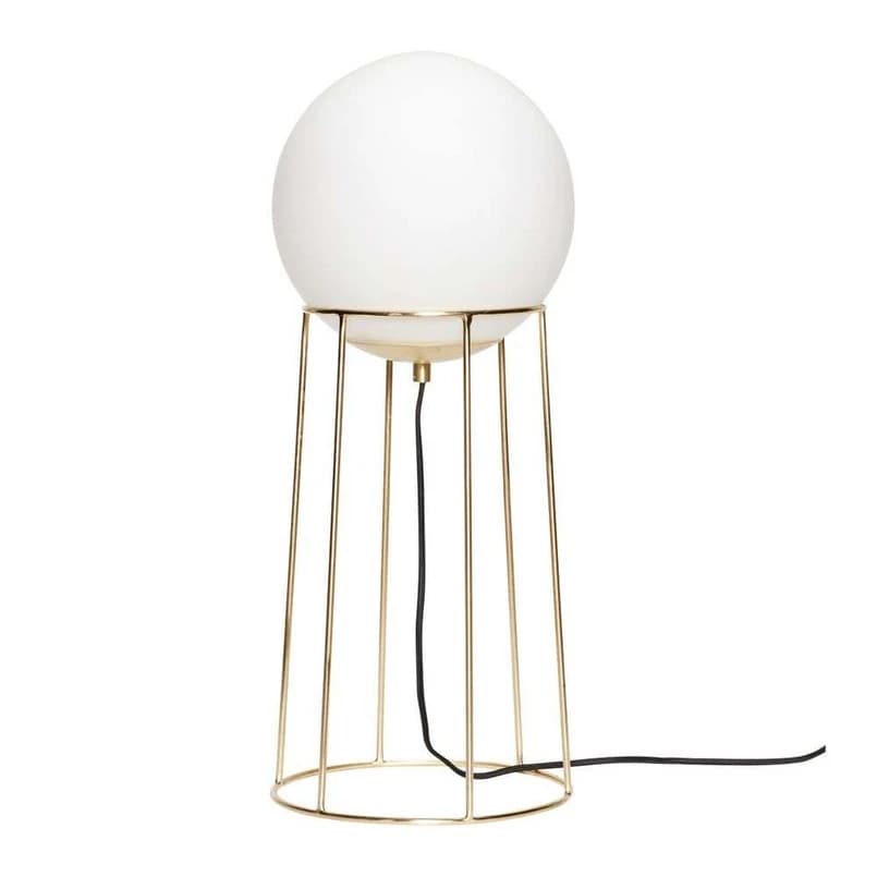 Hübsch - Balance Lattiavalaisin L Brass/White – Hübsch