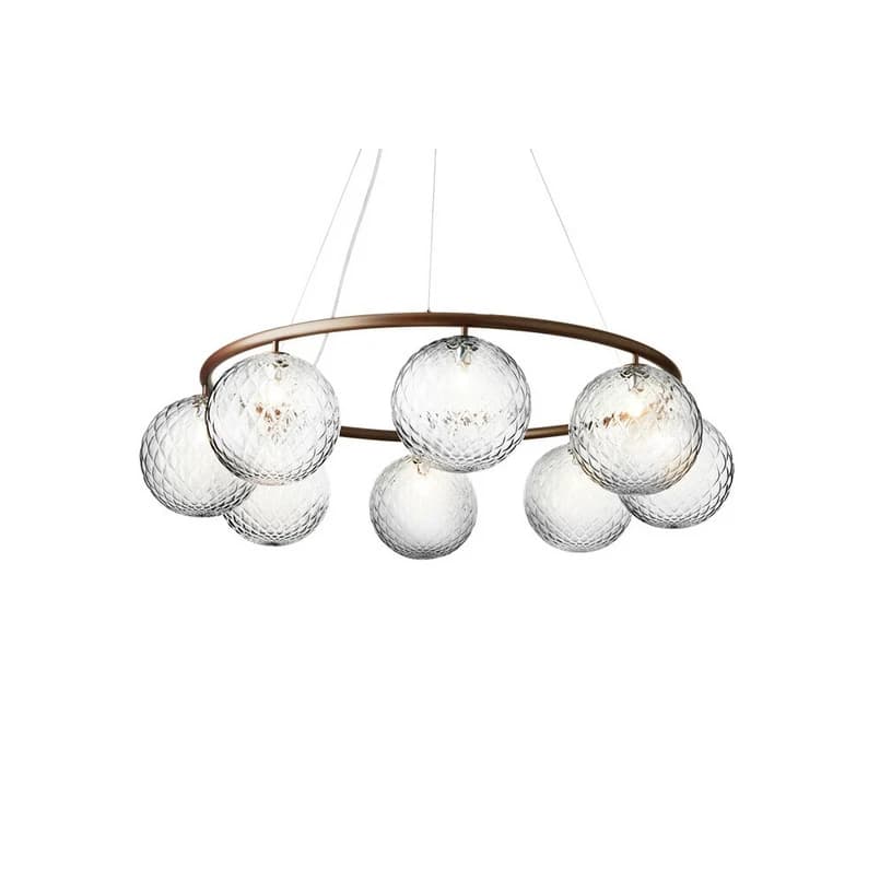 Nuura Aps - Miira 8 Circular Kattokruunu Dark Bronze/Optic Clear Nuura – Nuura Aps