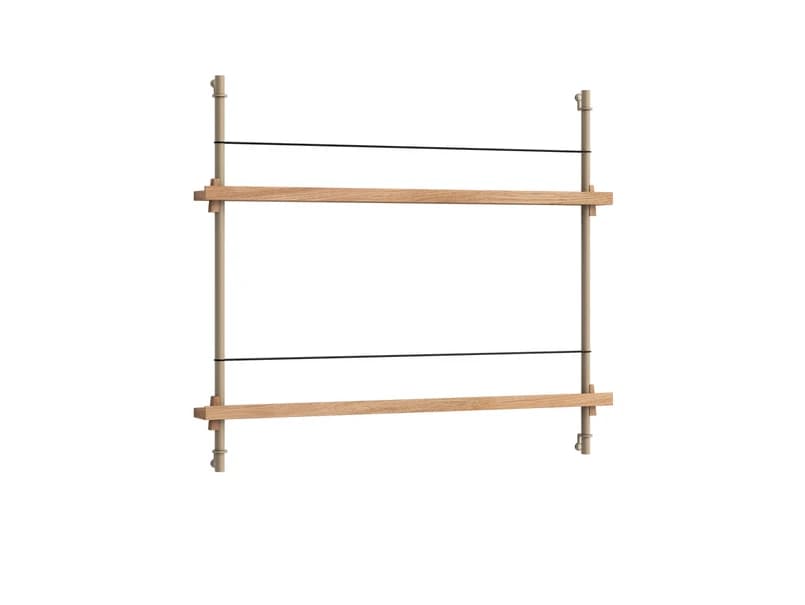 Moebe - Magazine Shelving 65 Hylly Oak/Warm Grey – Moebe
