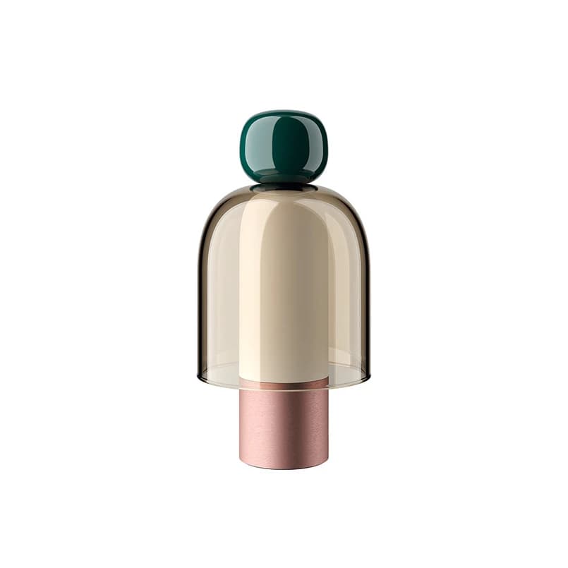 Lodes - Easy Peasy ToGo pöytävalaisin, ruusukulta/tummanvihreä – Lodes