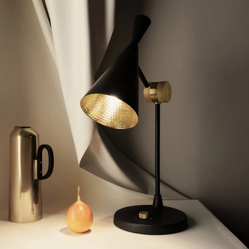 Tom Dixon - Beat Pöytävalaisin Matt Black/Brass – Tom Dixon