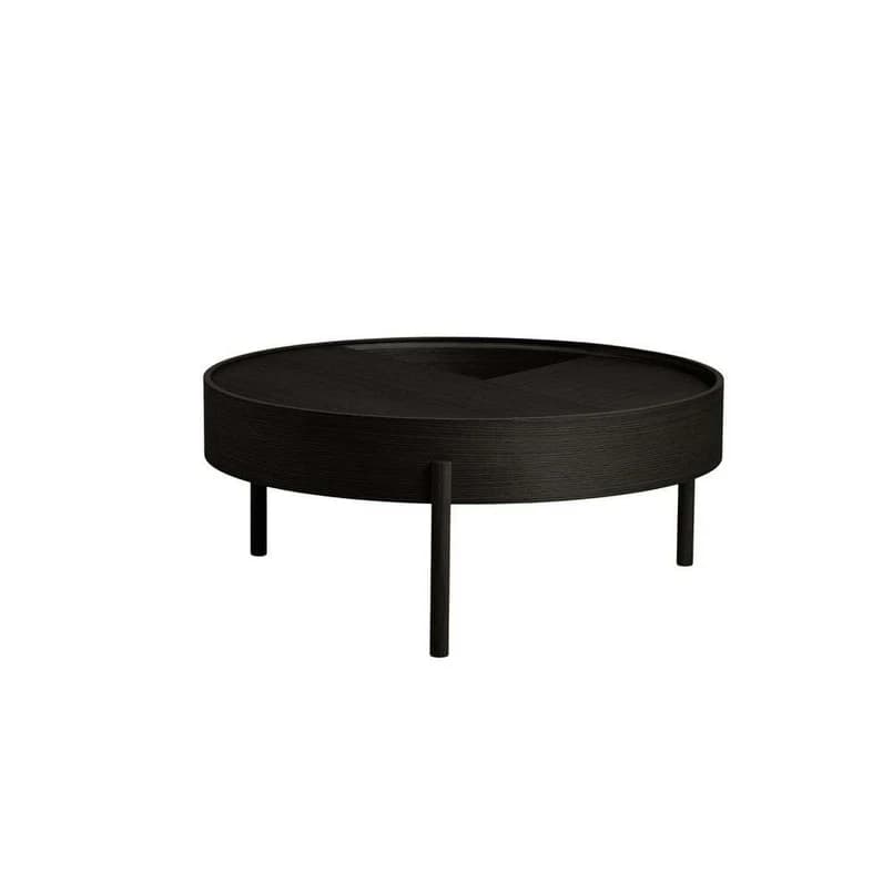 Woud - Arc Sohvapöytä Ø89 Black Ash – Woud
