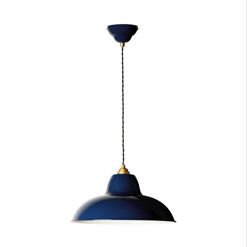 Anglepoise - Alkuperäinen 1227 Brass Midi Wide -riippuvalo, sininen – Anglepoise