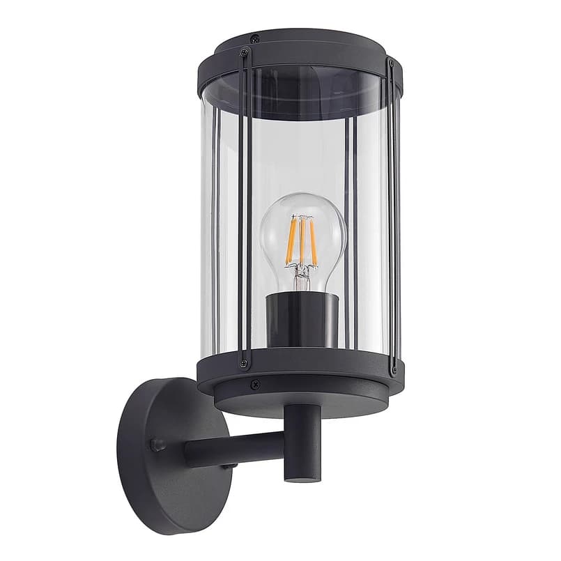 Lindby - Ojali Ulko Seinävalaisin Dark Grey/Clear – Lindby