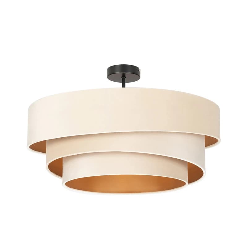Lindby - Jusari -kattovalaisin, kermanvärinen, kangas, Ø 56 cm, E27 – Lindby