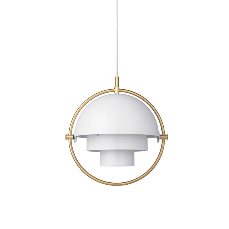 GUBI - Multi-Lite riippuvalaisin S Brass/White – GUBI