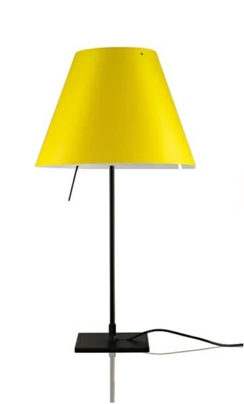 Luceplan - Costanzina Pöytävalaisin Musta/Smart Yellow – Luceplan