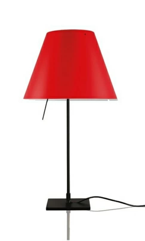 Luceplan - Costanzina Pöytävalaisin Musta/Primary Red – Luceplan