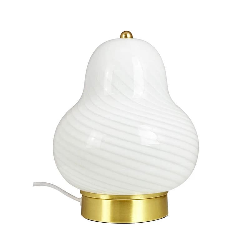Dyberg Larsen - Lucy pöytävalaisin, valkoinen, lasi, korkeus 22 cm – Dyberg Larsen