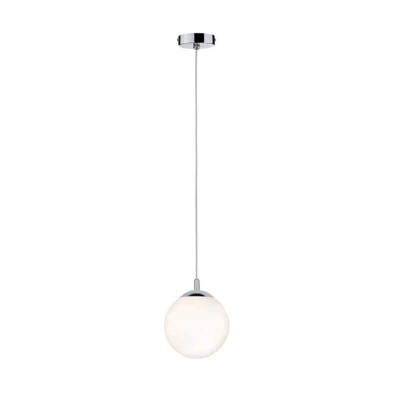 Paulmann - Globe-riippuvalaisin IP44 satiini/kromi – Paulmann