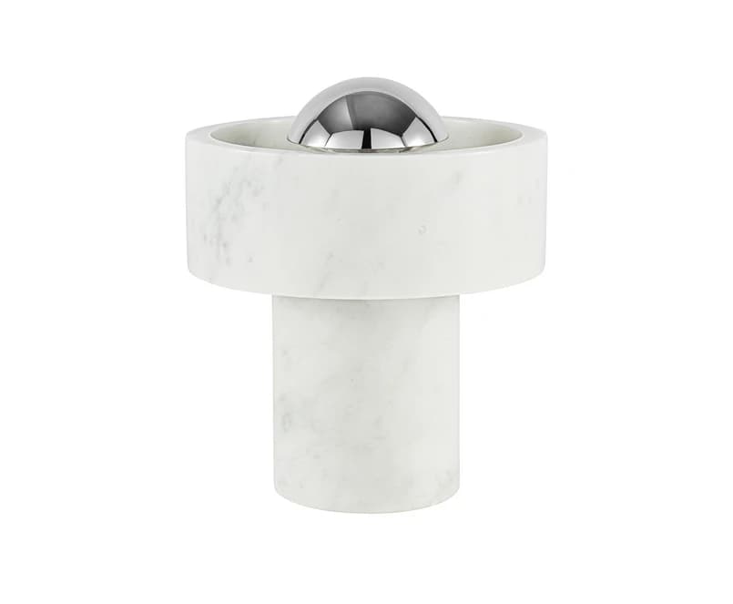Tom Dixon - Stone Portable pöytävalaisin Silver – Tom Dixon