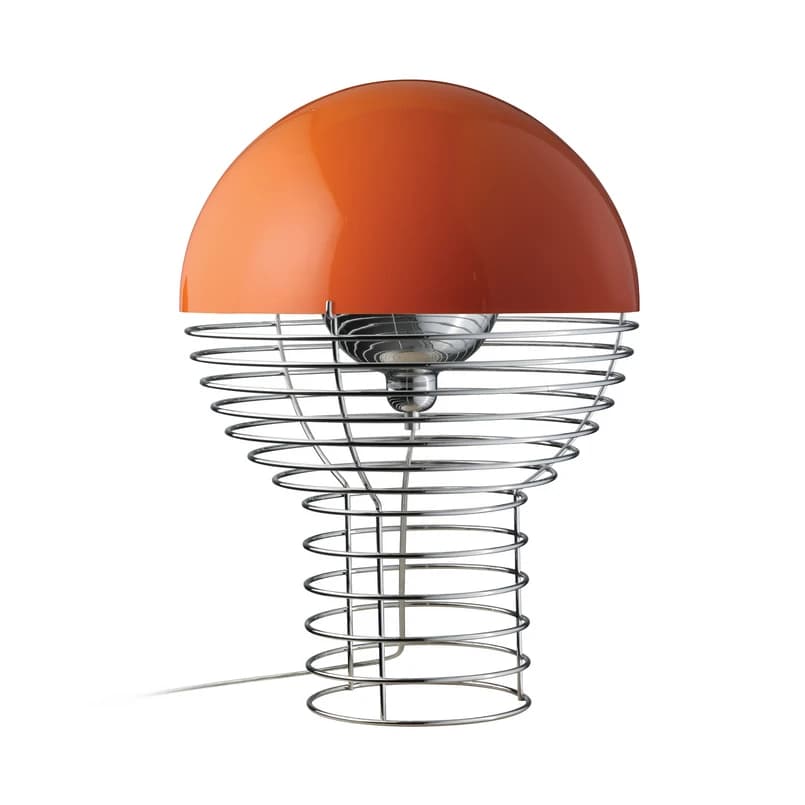 Verpan - Wire Pöytävalaisin Ø40 Chrome/Orange – Verpan