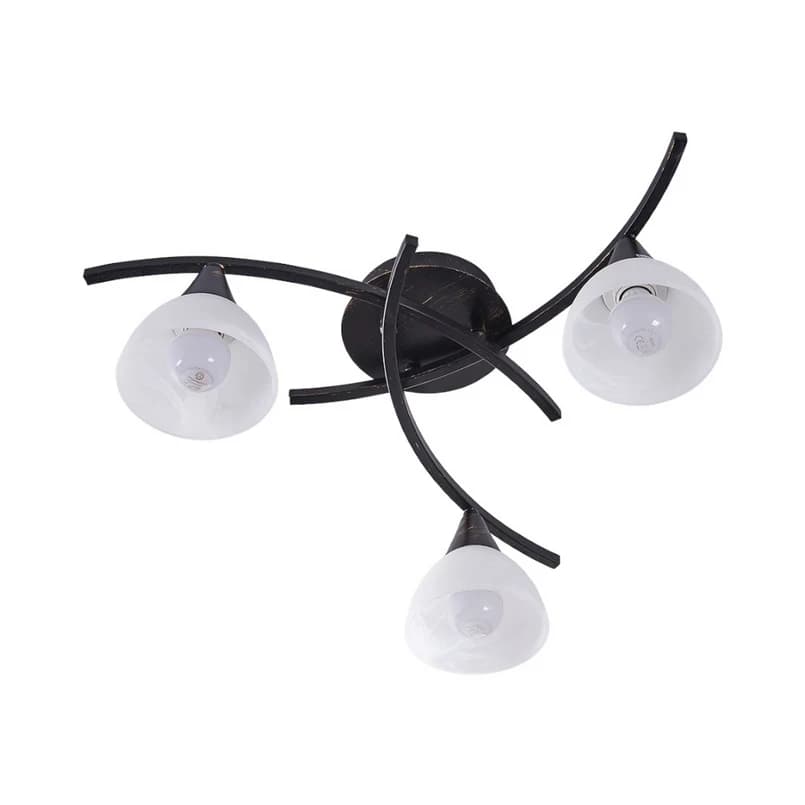 Lindby - Della 3 Kattovalaisin Black/Opal – Lindby