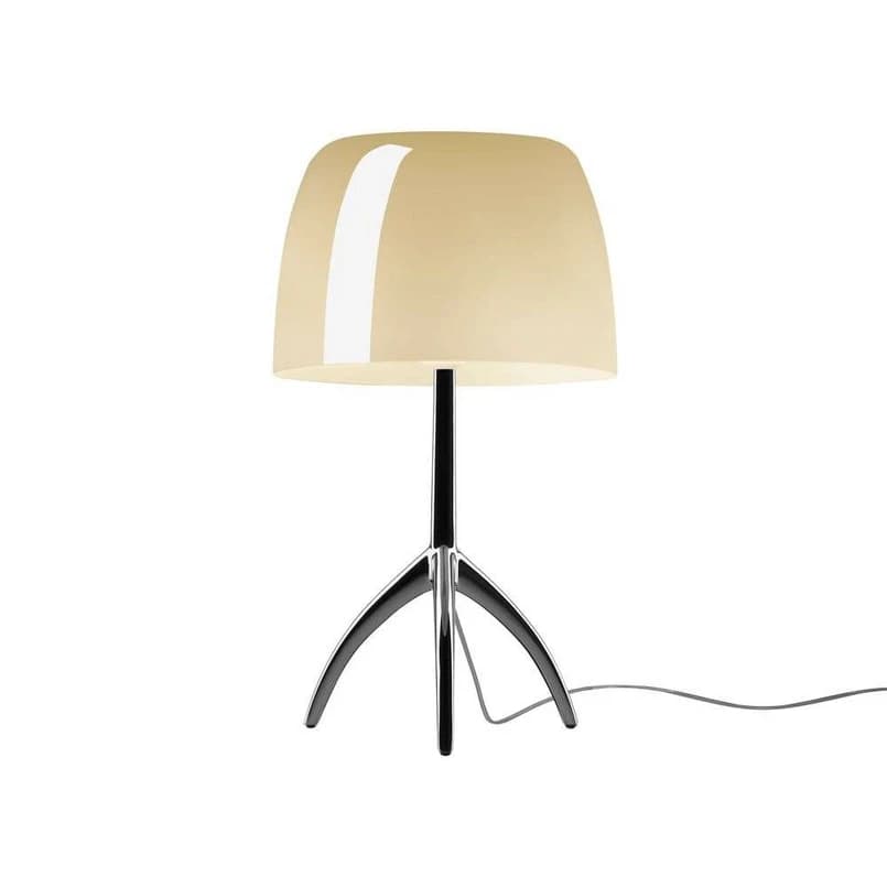 Foscarini - Lumiere Grande pöytävalaisin, beige/kromi, 45 cm – Foscarini