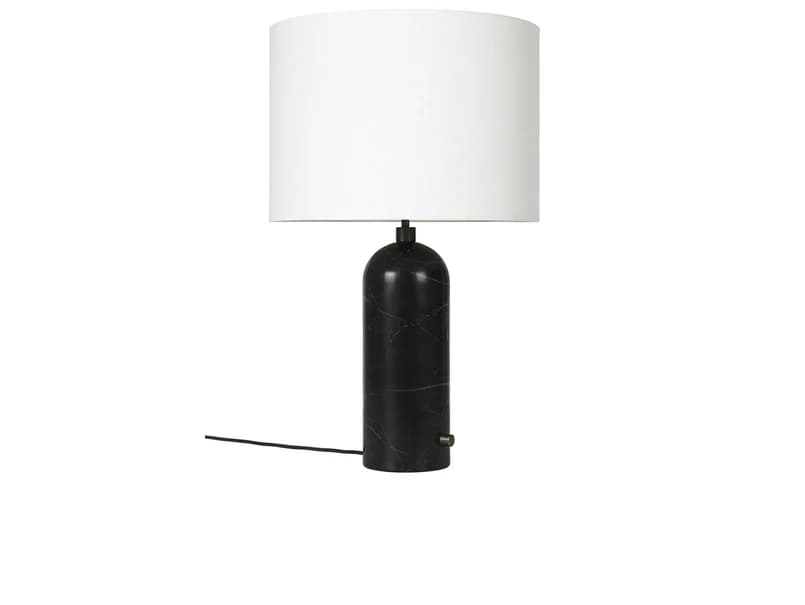 GUBI - Gravity Pöytävalaisin Large Musta Marmori/Valkoinen – GUBI