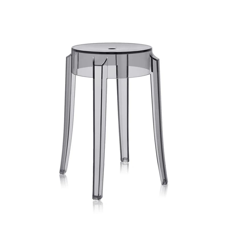 Kartell - Charles Ghost -jakkara, savuharmaa, korkeus 46 cm – Kartell