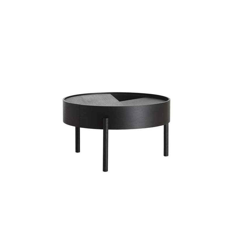 Woud - Arc Sohvapöytä Ø66 Black Ash – Woud