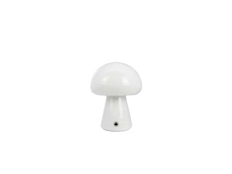 Dyberg Larsen - Morkel Mushroom LED-akkukäyttöinen pöytävalaisin, valkoinen – Dyberg Larsen
