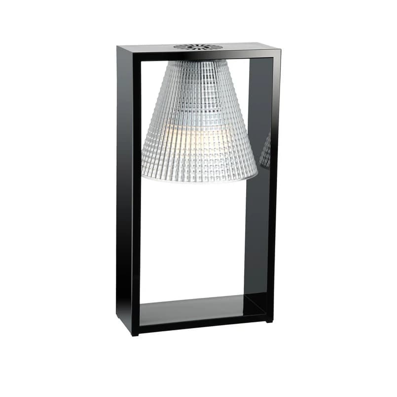 Kartell - Light-Air Pöytävalaisin Kristalli/Musta – Kartell