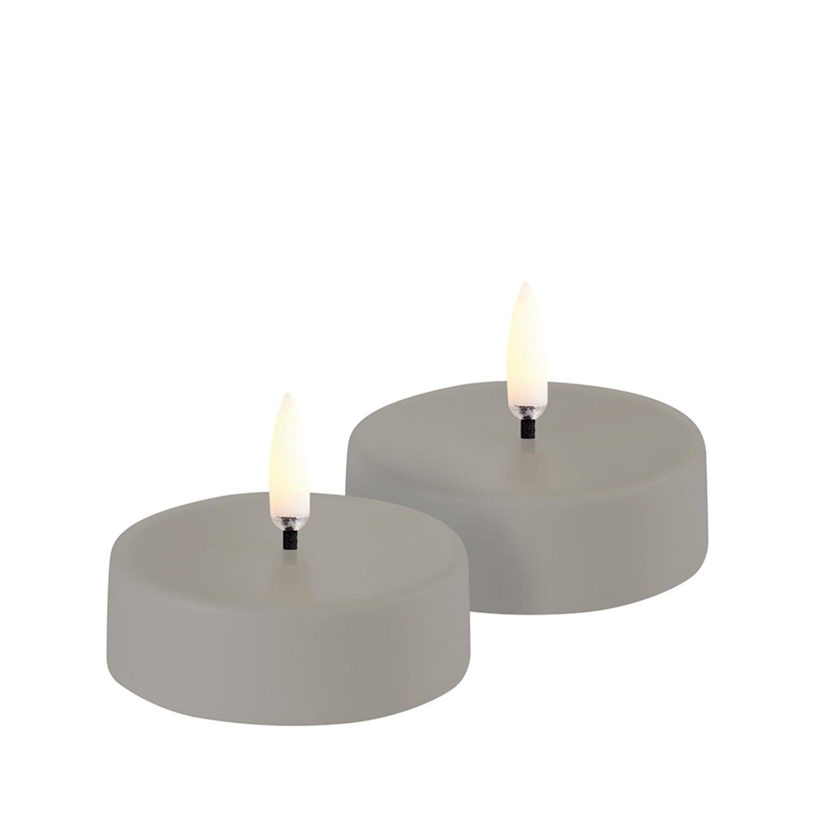 Ladattava LED-lämpökynttilä, 2 kpl, 6 cm, beige - Uyuni Lighting - Olohuone - Muovi – Uyuni Lighting