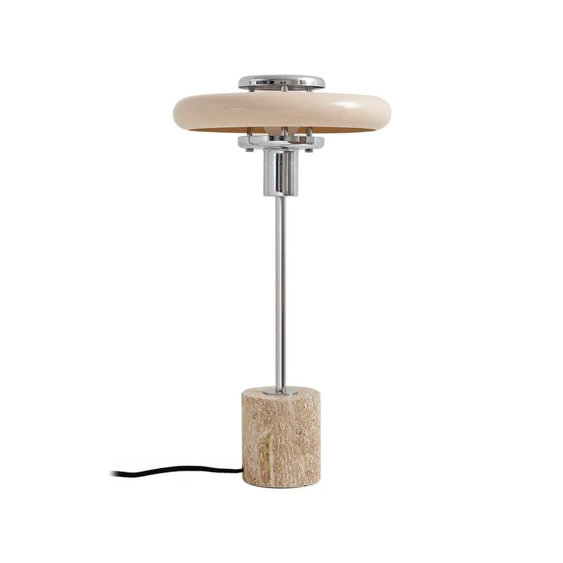 Lindby - Branford pöytävalaisin, beige travertiini, 46 cm – – Lindby