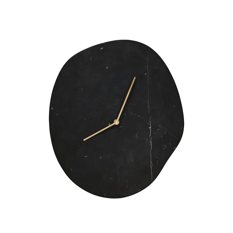 ferm LIVING - Melt seinäkello, musta, marmori, korkeus 33 cm – ferm LIVING
