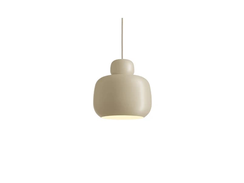 Woud - Stone-riippuvalaisin, suuri, beige, metalli, Ø 24 cm – Woud