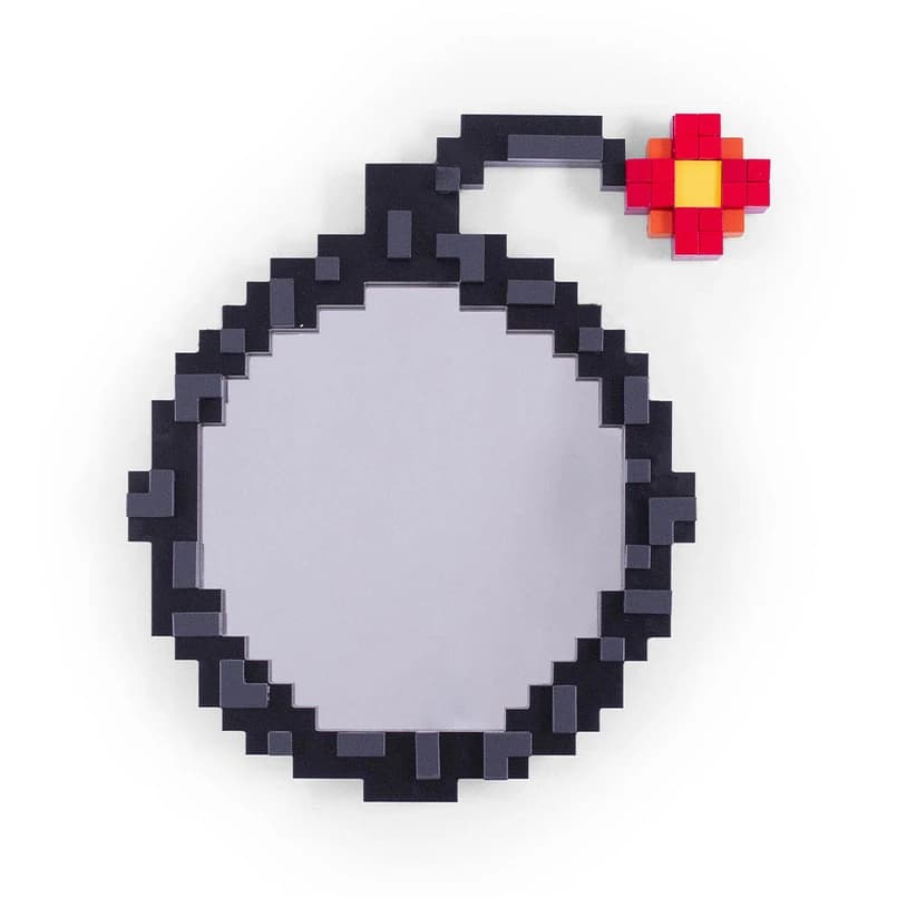 SELETTI - Bomb Pixel peili, musta/punainen/keltainen – SELETTI