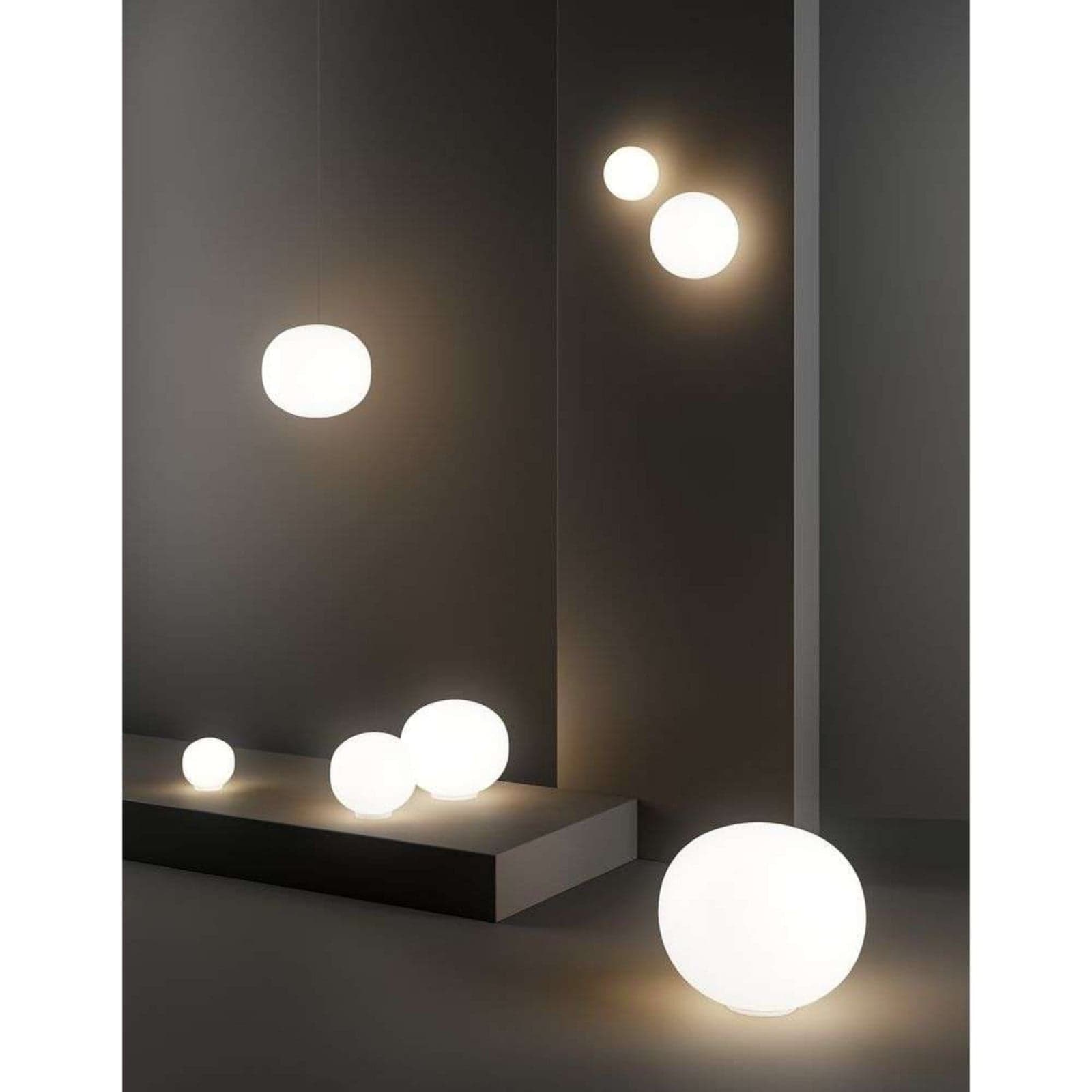 Volum 42 Pöytävalaisin Glossy White Lodes - Olohuone - Lasi – Lodes