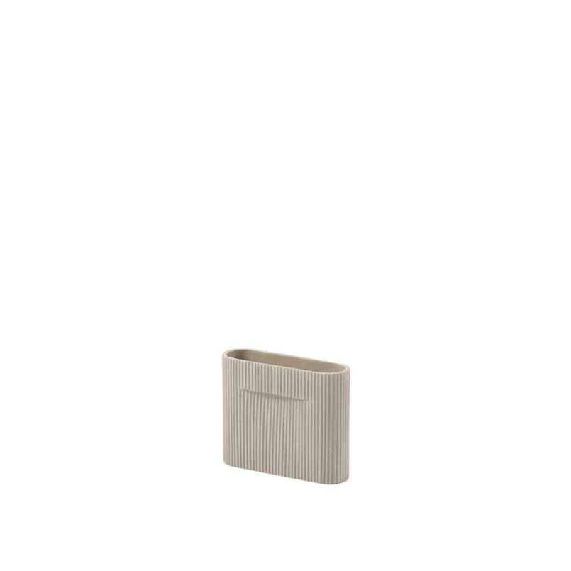 Muuto - Ridge Vase H16,5 Beige – Muuto