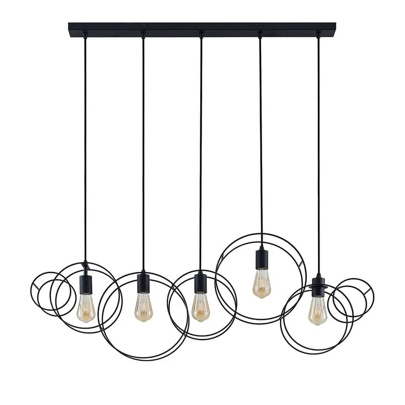 Lucande - Andrik 5 Round Riippuvalaisin Black – Lucande
