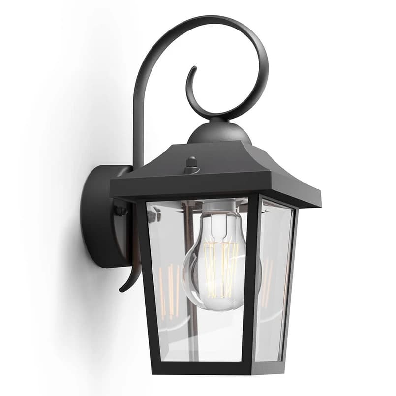 Philips - myGarden Buzzard ulkoseinävalaisin musta – Philips