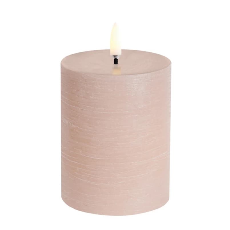 Uyuni Lighting - PILLAR LED-kynttilä, beige, korkeus 10 cm, vaha – Uyuni Lighting