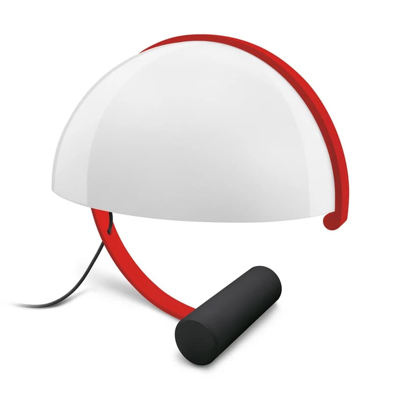 Stilnovo - Meta LED-pöytävalaisin, valkoinen/punainen, korkeus 37,5 cm – Stilnovo