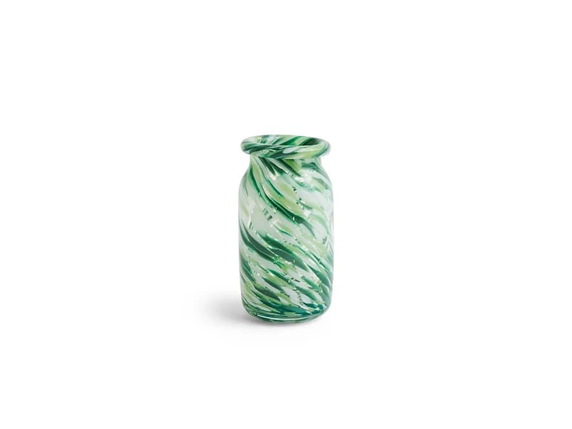 HAY - Splash Vase Roll Neck Small Green Swirl – HAY