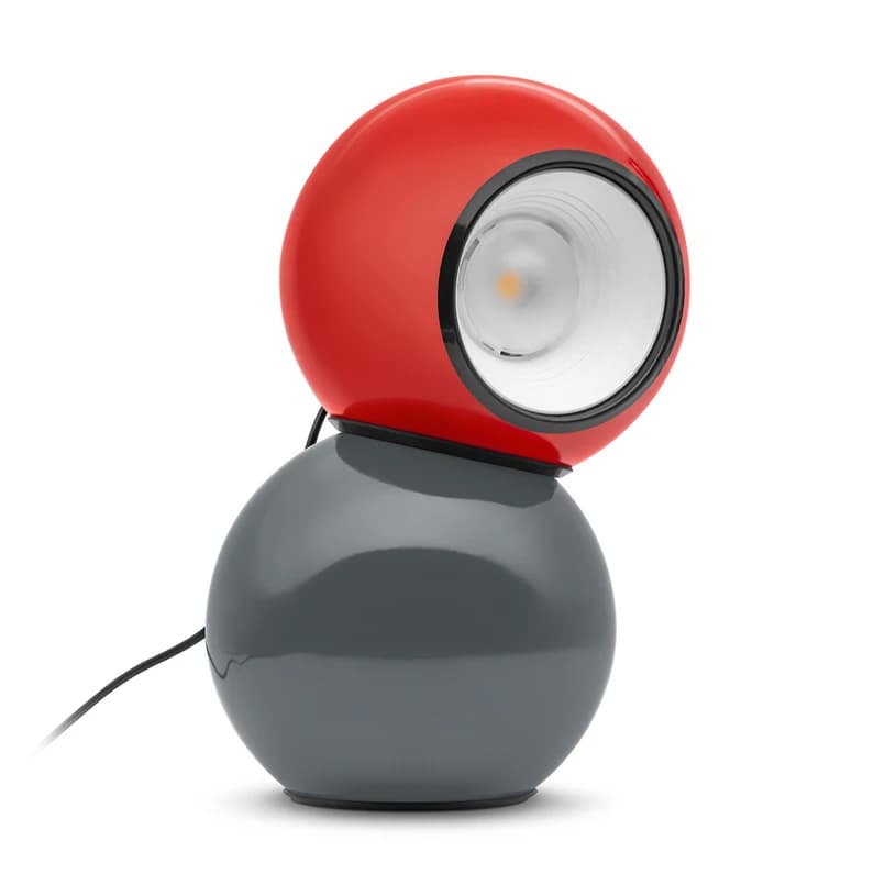 Stilnovo - Gravitino LED-pöytävalaisin, punainen/harmaa, korkeus 24,9 cm – Stilnovo