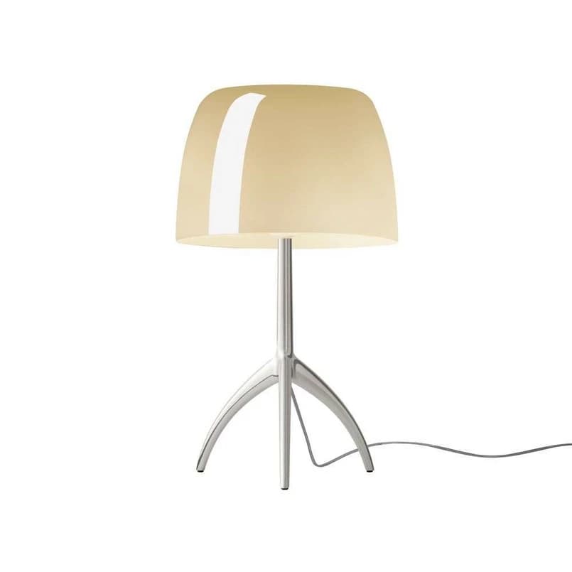 Foscarini - Lumiere Grande pöytävalaisin, alumiini/beige, 45 cm – Foscarini