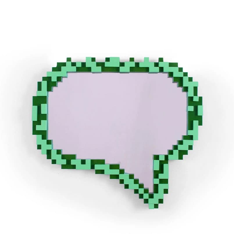 SELETTI - Message Pixel peili, vihreä – SELETTI