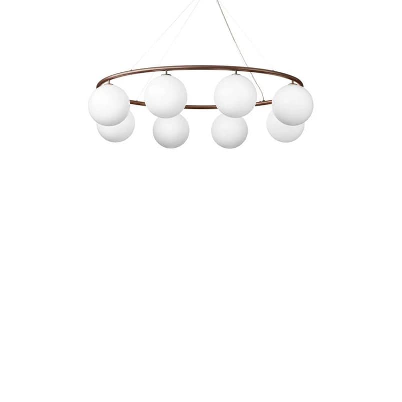 Nuura Aps - Miira 8 Oval kattokruunu, pronssi/opaalinen, 8-lamppuinen Nuura – Nuura Aps