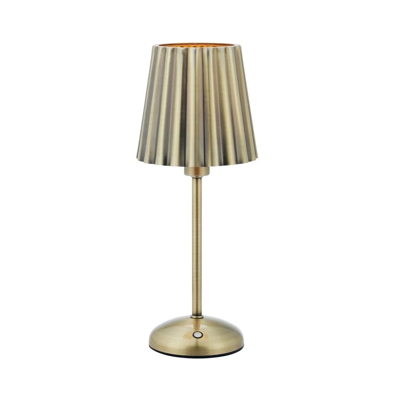 Markslöjd - Celia pöytävalaisin, vanha messinki, korkeus 35 cm, E14, latausasemalla - – Markslöjd