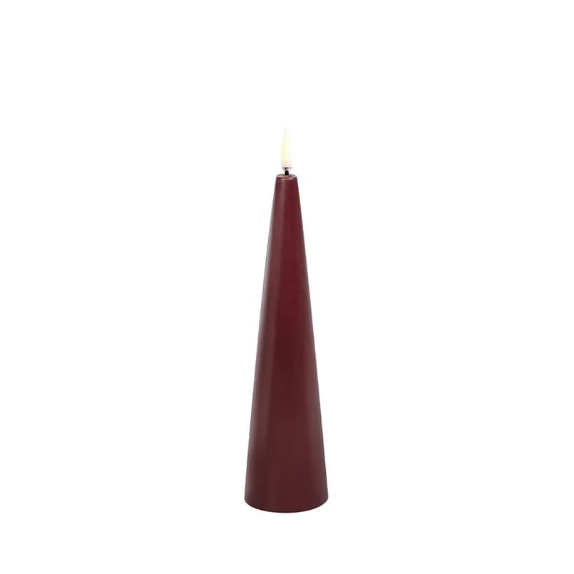 Uyuni Lighting - Cone Kynttilä LED 5,8x21,5 cm Wine Punainen/Smooth – Uyuni Lighting