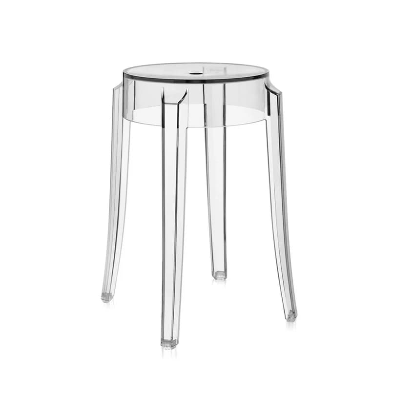 Kartell - Charles Ghost -jakkara, läpinäkyvä, korkeus 46 cm – Kartell