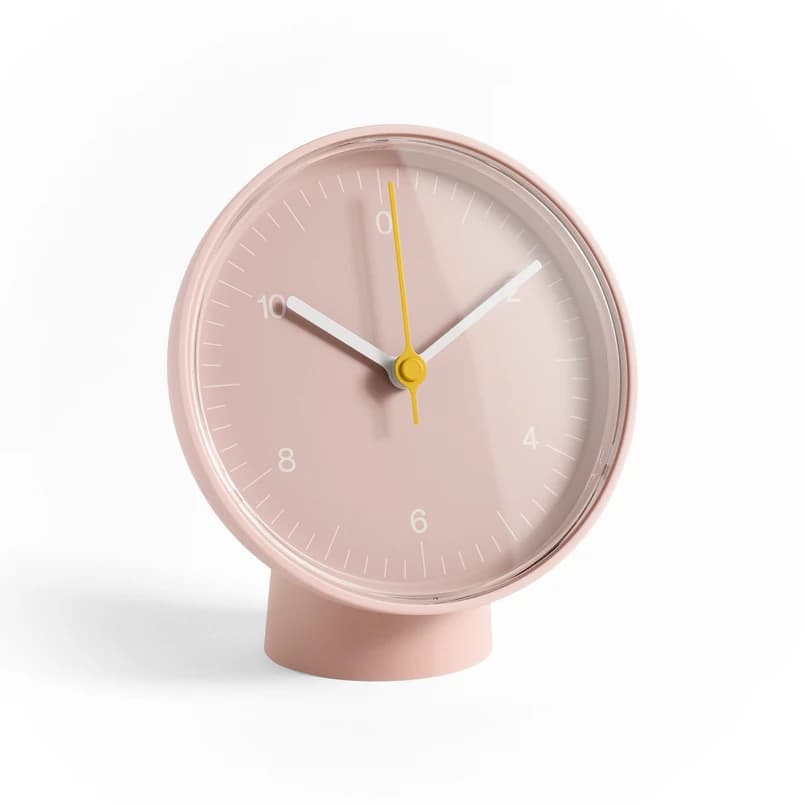 HAY - Pöytäklokki, vaaleanpunainen muovi, korkeus 14 cm – – HAY