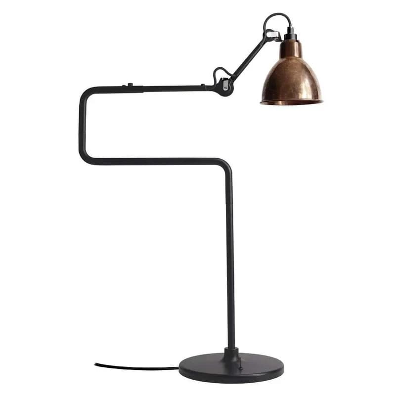 Lampe Gras - 317 Pöytävalaisin Musta/Raaka Kupari – Lampe Gras