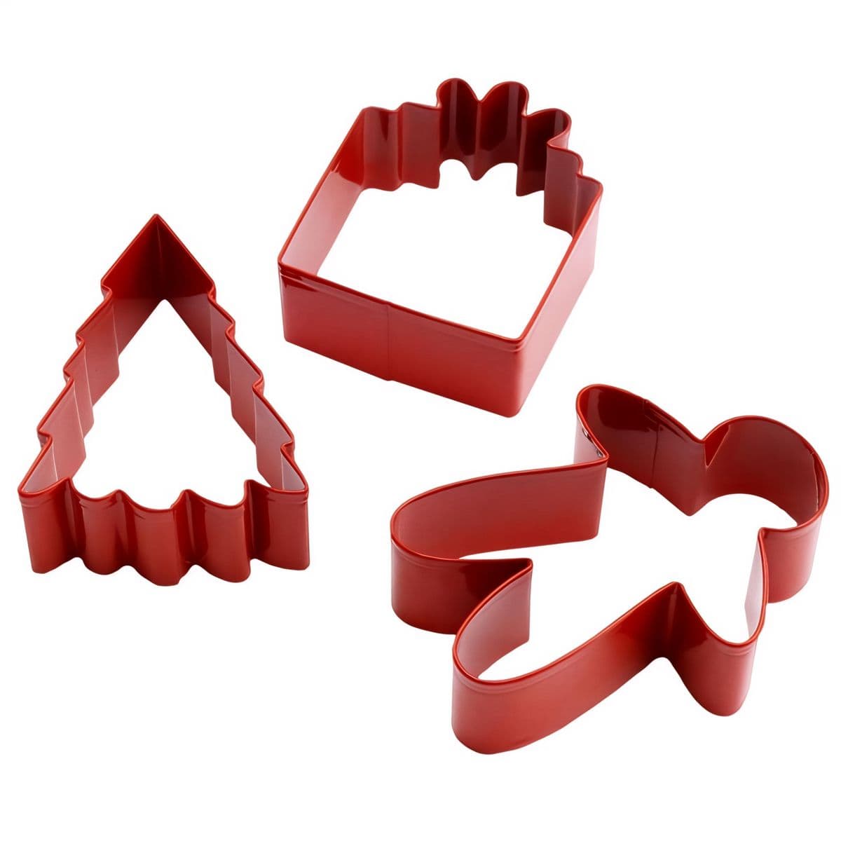 Muottisetti - kuusi, lahjapaketti ja piparkakku-ukko, n. 56-73 mm, 3 kpl – PME