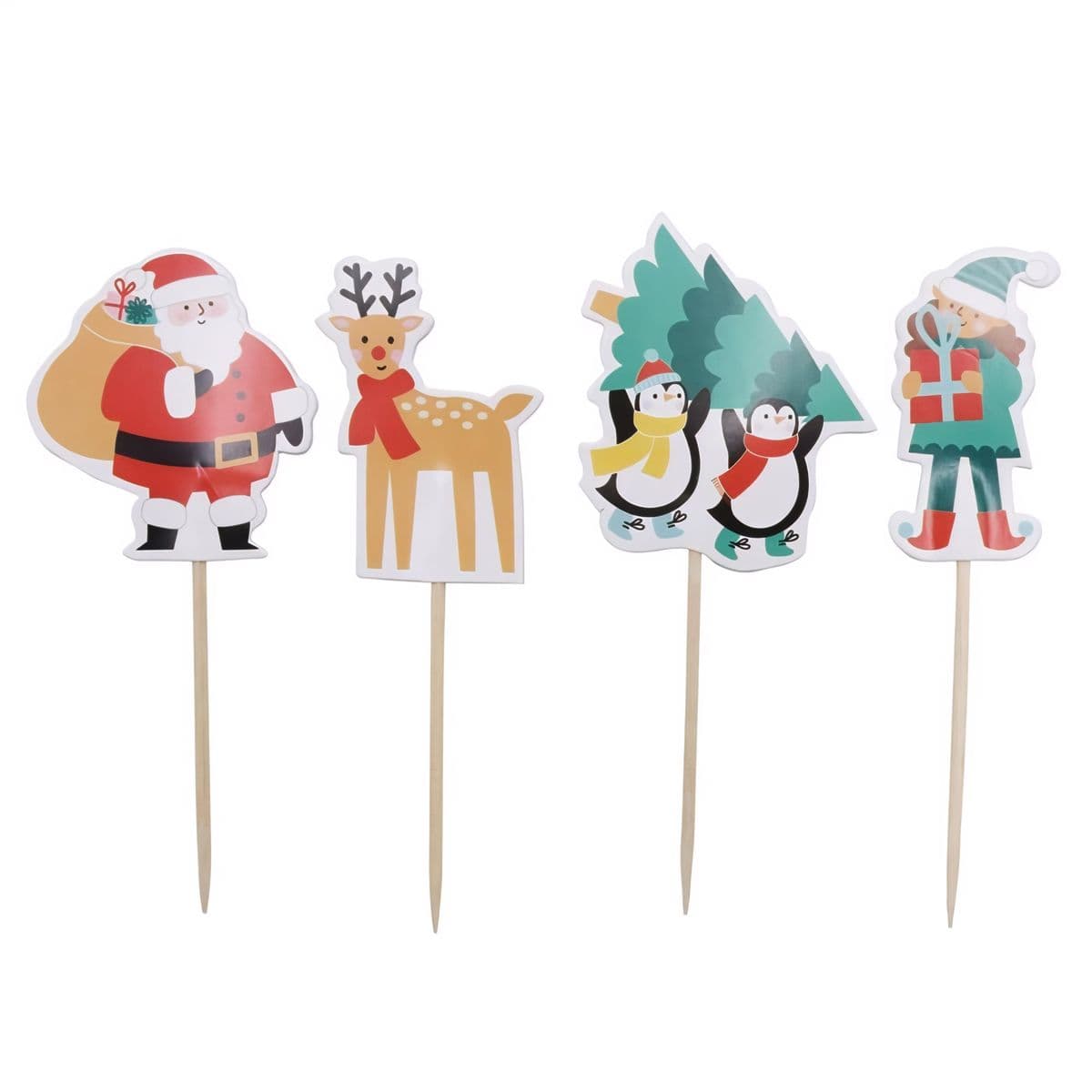 Koristetikut - Joulupukki ja ystävät, 50 x 35 mm, 24 kpl